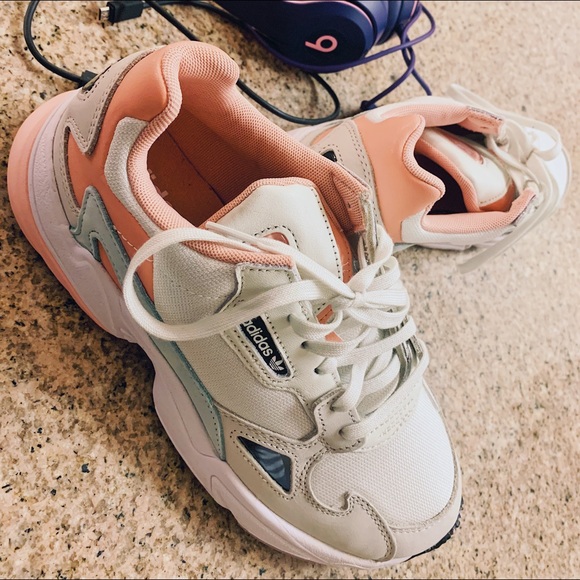 adidas falcon white tint raw white trace pink